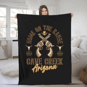 Discover Cave Creek Arizonna wild west town Fleece Blankets