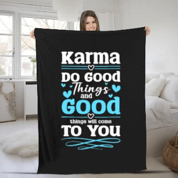 Discover Karma Positive Sarcasm Fleece Blankets