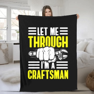 Discover Craft Workshop Construction Site Master Builder Fleece Blankets