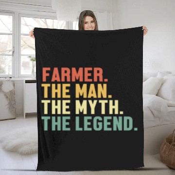Discover Farmer Man Myth Legend Agribusiness Agriculture Fleece Blankets