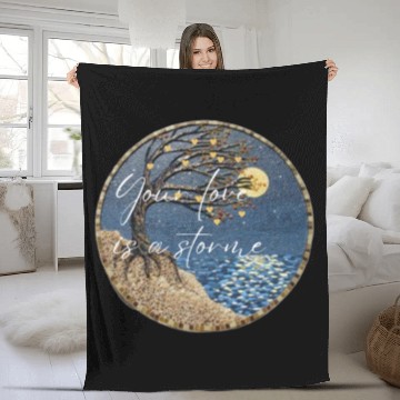 Discover Storm love Fleece Blankets