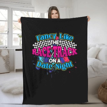Discover Fancy Like The Race Track On A Date Night Vintage Fleece Blankets
