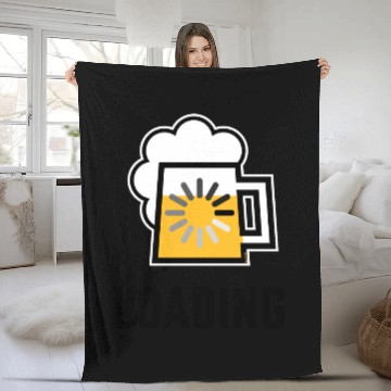 Discover Beer Loading (Drinking In Progress / Positive / |) Fleece Blankets