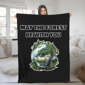 Discover May the Forest Be With You Fleece Blankets