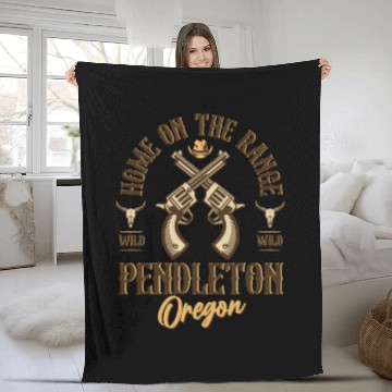 Discover Pendleton Oregon wild west town Fleece Blankets