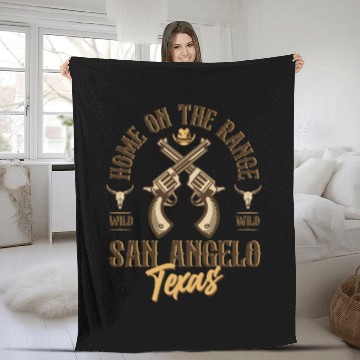 Discover San Angelo Texas wild west town Fleece Blankets
