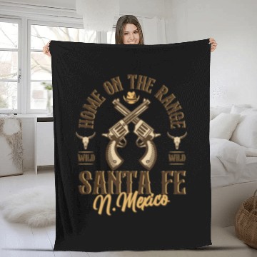Discover Santa Fe New Mexico wild west town Fleece Blankets