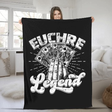 Discover Card Game Games Playing Card Poker Euchre Fleece Blankets