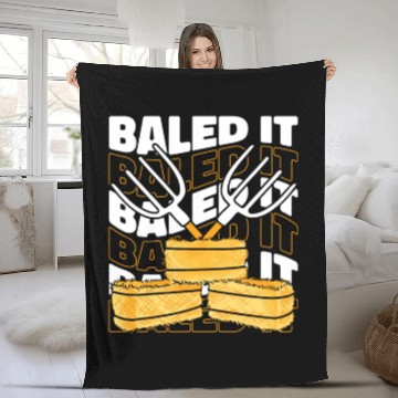 Discover Baled It Rancher Agribusiness Agriculture Farmer Fleece Blankets