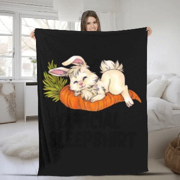 Discover Sleep Fleece Blankets Sleeping Cute Bunny Chibi Rabbit