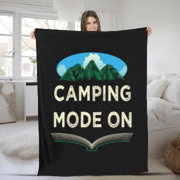 Discover Camping Mode On Wildlife Nature Lover Outdoor Tree Fleece Blankets