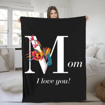 Discover Mom I Love You Fleece Blankets