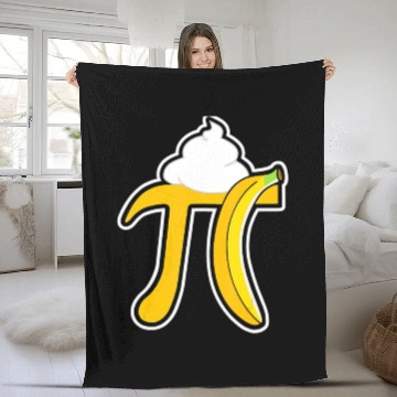 Discover Banana Cream Pi Funny Pi Day Math Teacher Gift T Fleece Blankets