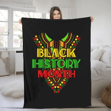 Discover Black History Month Juneteenth Kente Dashiki Cost Fleece Blankets