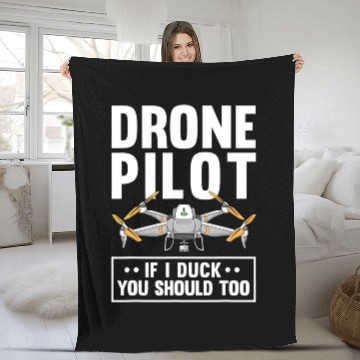 Discover Funny Drone Pilot For Men Women RC Racing Pilots Fleece Blankets