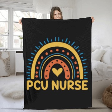 Discover Cute PCU Nurse Design Fleece Blankets