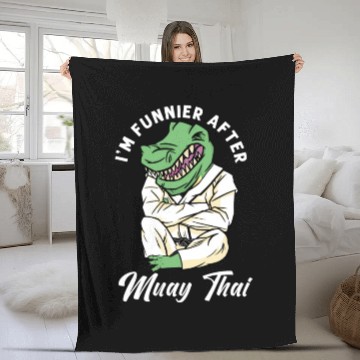 Discover Muay Thai Coach Kickboxing Instructor Funny Fleece Blankets
