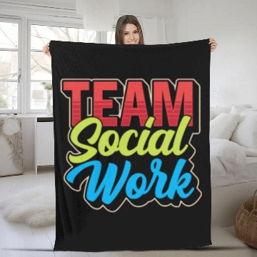 Discover Team Social Work Graduation Worker Job Fleece Blankets