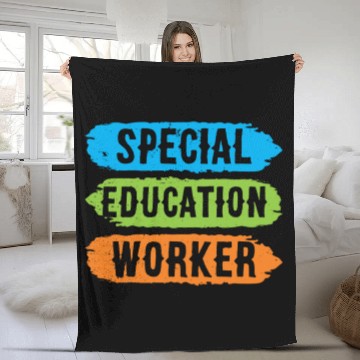 Discover Special Education Worker Sped Awareness Teacher Fleece Blankets