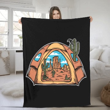 Discover CAMPING AND KAKTUS Fleece Blankets