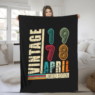 Discover Month of birth April 1978 Fleece Blankets