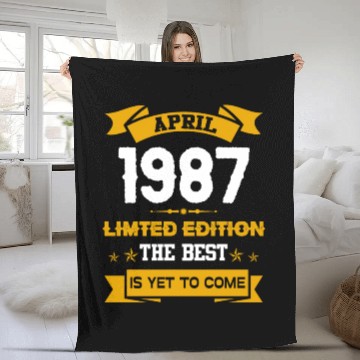Discover April 1987 Birthday Surprise Fleece Blankets