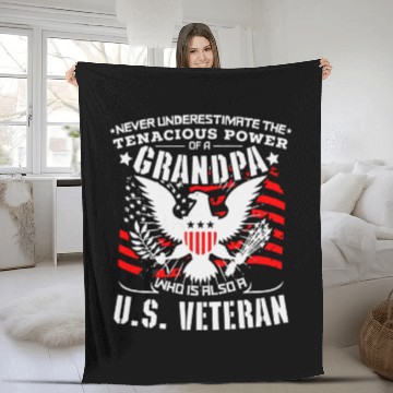 Discover US Army Navy Marine Veteran Fleece Blankets