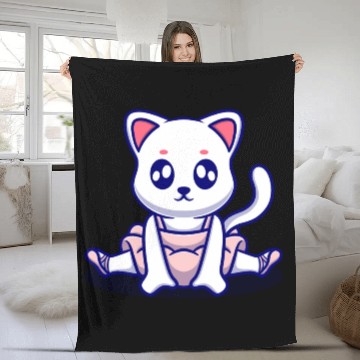 Discover Cute bunny icon illustration Fleece Blankets