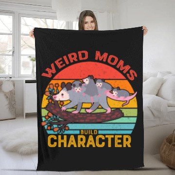 Discover Weird Moms Build Character Opossum Fleece Blankets