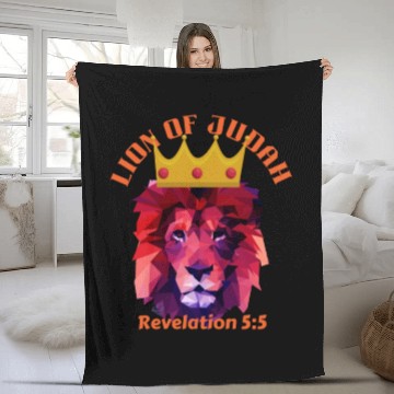 Discover Lion of Judah Rev5:5 Fleece Blankets