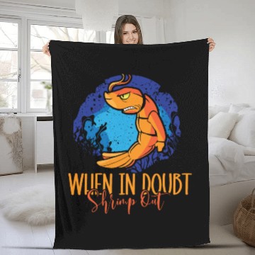 Discover When In Doubt Shrimp Out Bjj Jiu Jitsu Pun Fleece Blankets