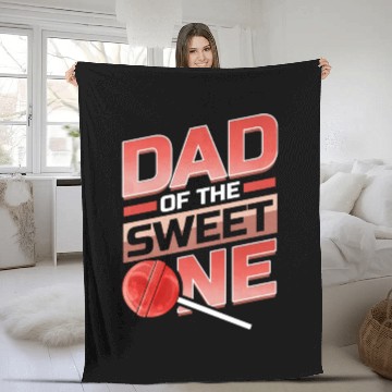 Discover Dad Of The Sweet One Lollipop Fleece Blankets