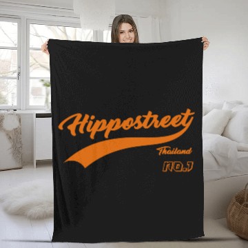 Discover Brand Hippo Street, Thailand has temples, large pi Fleece Blankets