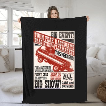 Discover vintage, hot, rod, Classic, Racing, auto, automot Fleece Blankets