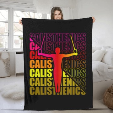 Discover Calisthenics Street Workout Gymnastics Fitness Fleece Blankets