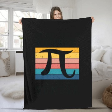 Discover Pi Day Retro Mathematics Pi Symbol Math Number Fleece Blankets