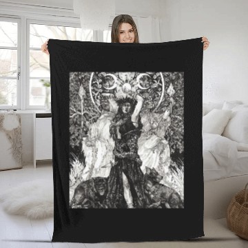 Discover The Goddess Hecate Tarot Card Triple Wiccan Pagan Fleece Blankets