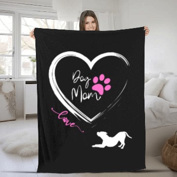 Discover Dog mom Fleece Blankets