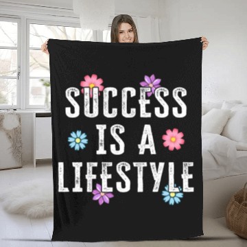 Discover Success Is A Lifestyle Fleece Blankets