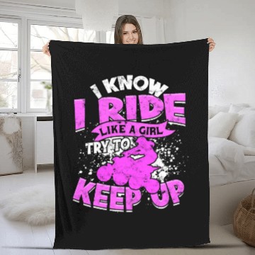 Discover Offroad racing Dirt Mud Quad Bike Rider 4 Wheeler Fleece Blankets