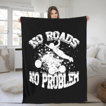 Discover Offroad racing Dirt Mud Quad Bike Rider 4 Wheeler Fleece Blankets