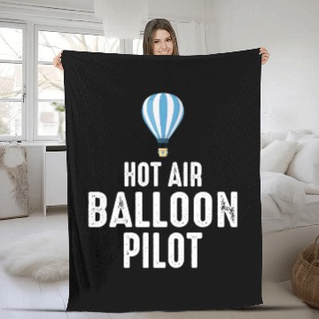 Discover Hot Air Ballooning Hopper Balloon Ride Balloonist Fleece Blankets