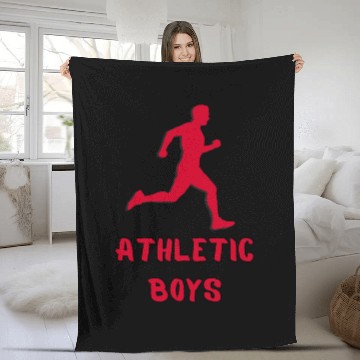 Discover athletic boys Fleece Blankets