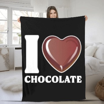 Discover I Love Chocolate Fleece Blankets