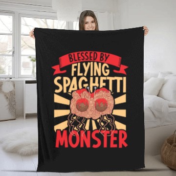 Discover Atheist Atheism Flying Spaghetti Pastafarianism Fleece Blankets