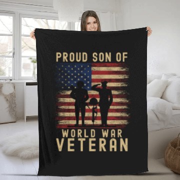 Discover Proud Son of World War 2 Veteran Fleece Blankets