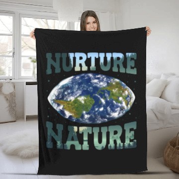 Discover Nurture Nature Advocacy Environmental Awareness Fleece Blankets