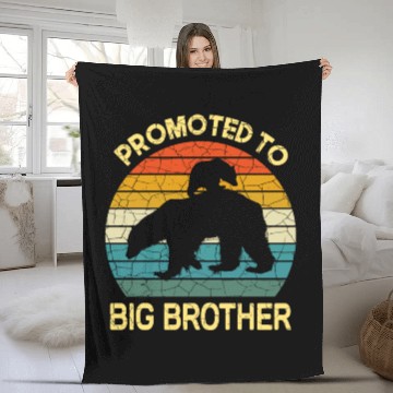 Discover Promoted to big brother Bear Gift, baby birthday Fleece Blankets