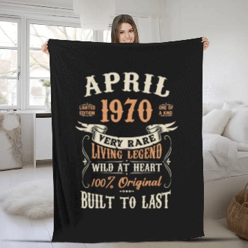 Discover April 1970 Birthday Surprise Fleece Blankets