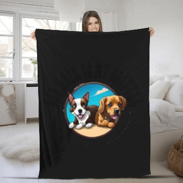 Discover Dog Hair Is My Glitter Fleece Blankets